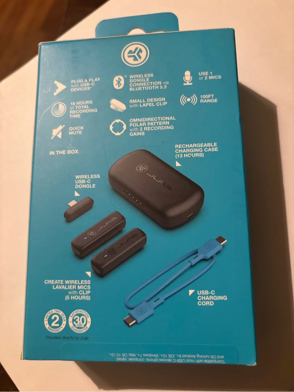 JLab Dual Wireless Lavalier Mic System – Black
